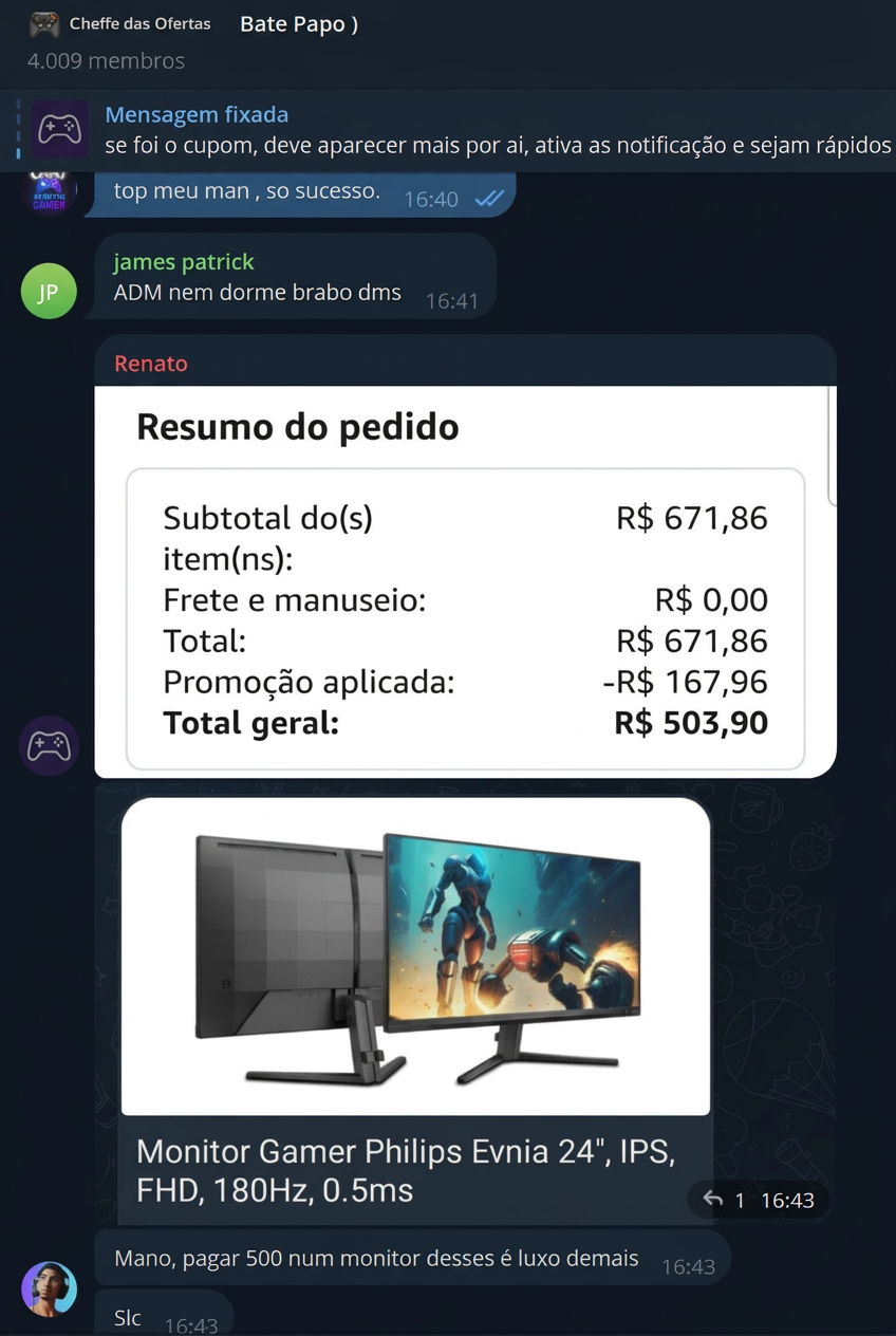 Depoimento 1 da comunidade Cheffe das Ofertas