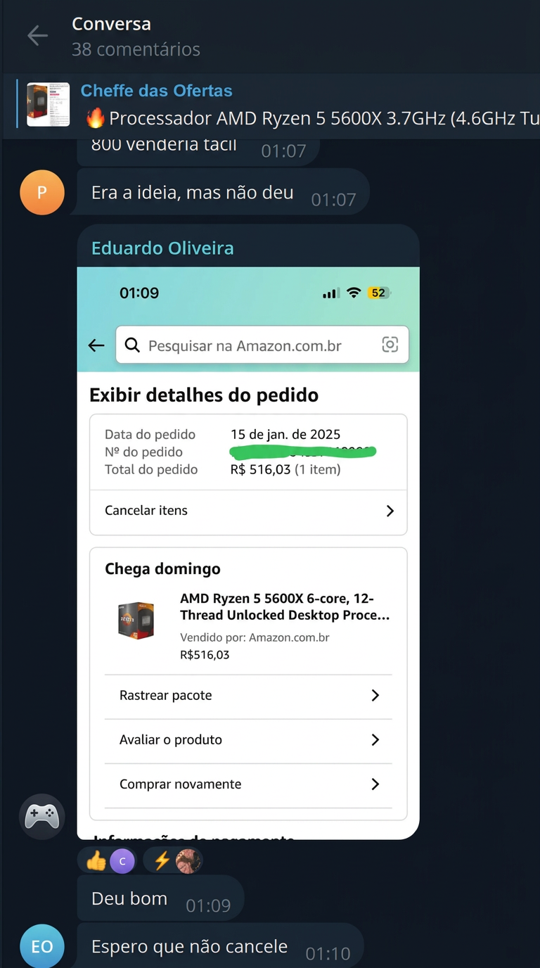 Depoimento 6 da comunidade Cheffe das Ofertas