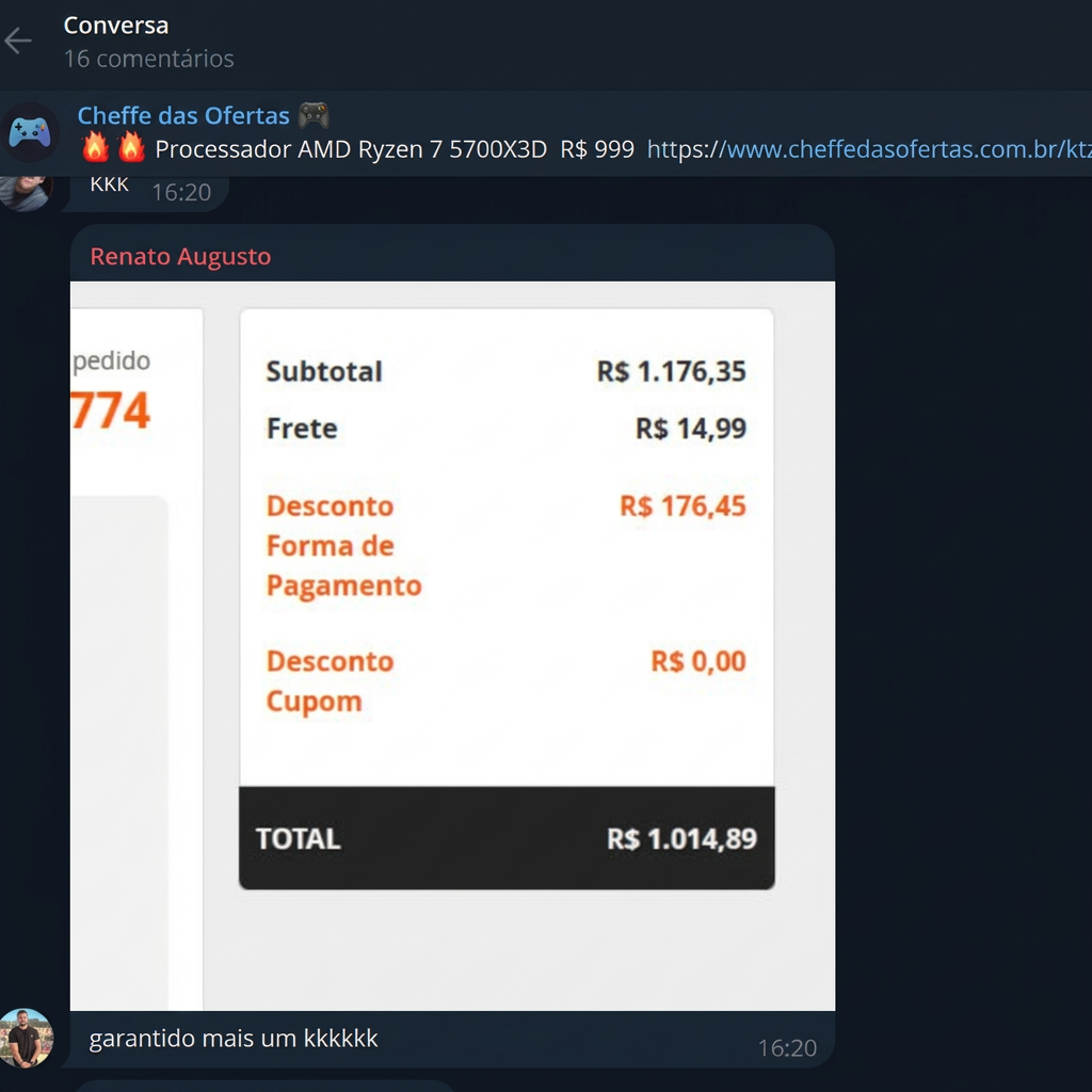 Depoimento 7 da comunidade Cheffe das Ofertas